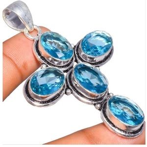 Imitation Aquamarine Pendent